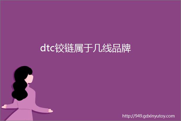 dtc铰链属于几线品牌